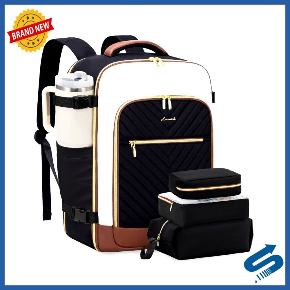 Large Travel Backpack TSA Carry On 40L Laptop Bag Waterproof Packing Cubes